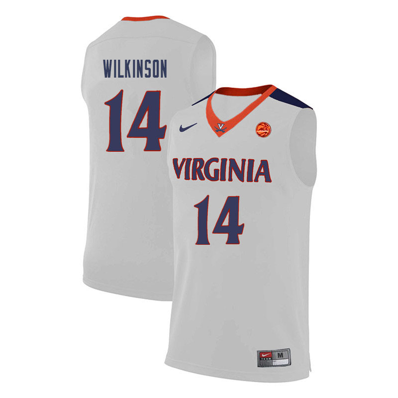 Men Virginia Cavaliers #14 Buzzy Wilkinson College Basketball Jerseys-White - Click Image to Close